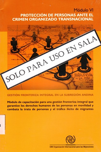 PROTECCION DE PERSONAS ANTE EL CRIMEN ORGANIZADO TRANSNACIONAL MODULO VI